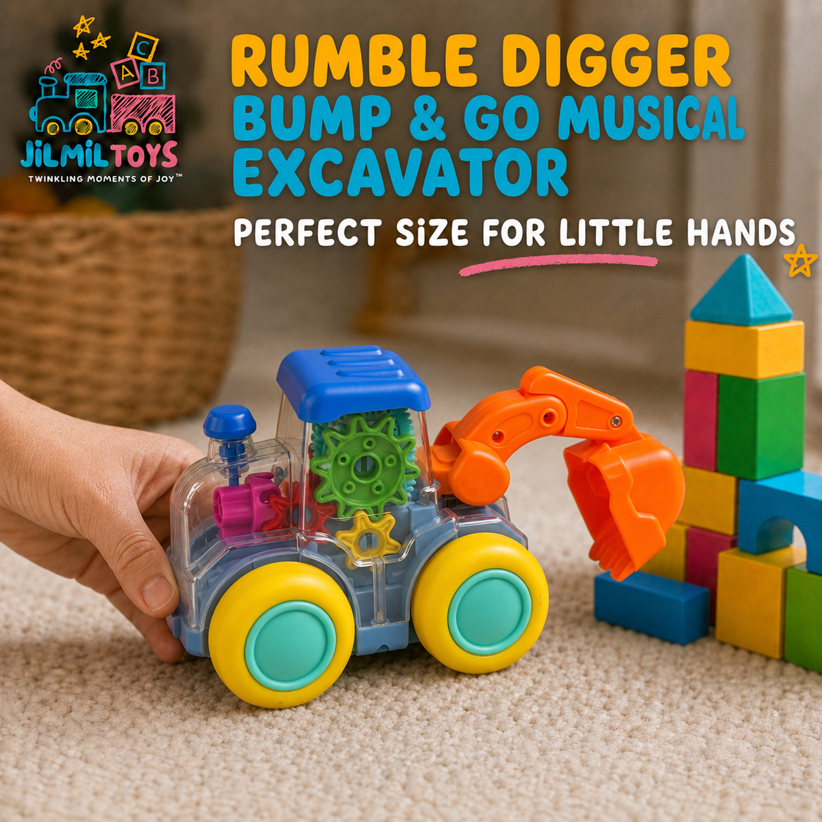 Rumble Digger Bump & Go Musical Excavator