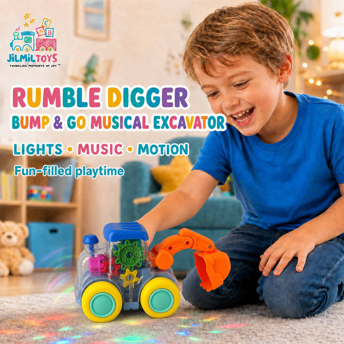 Rumble Digger Bump & Go Musical Excavator