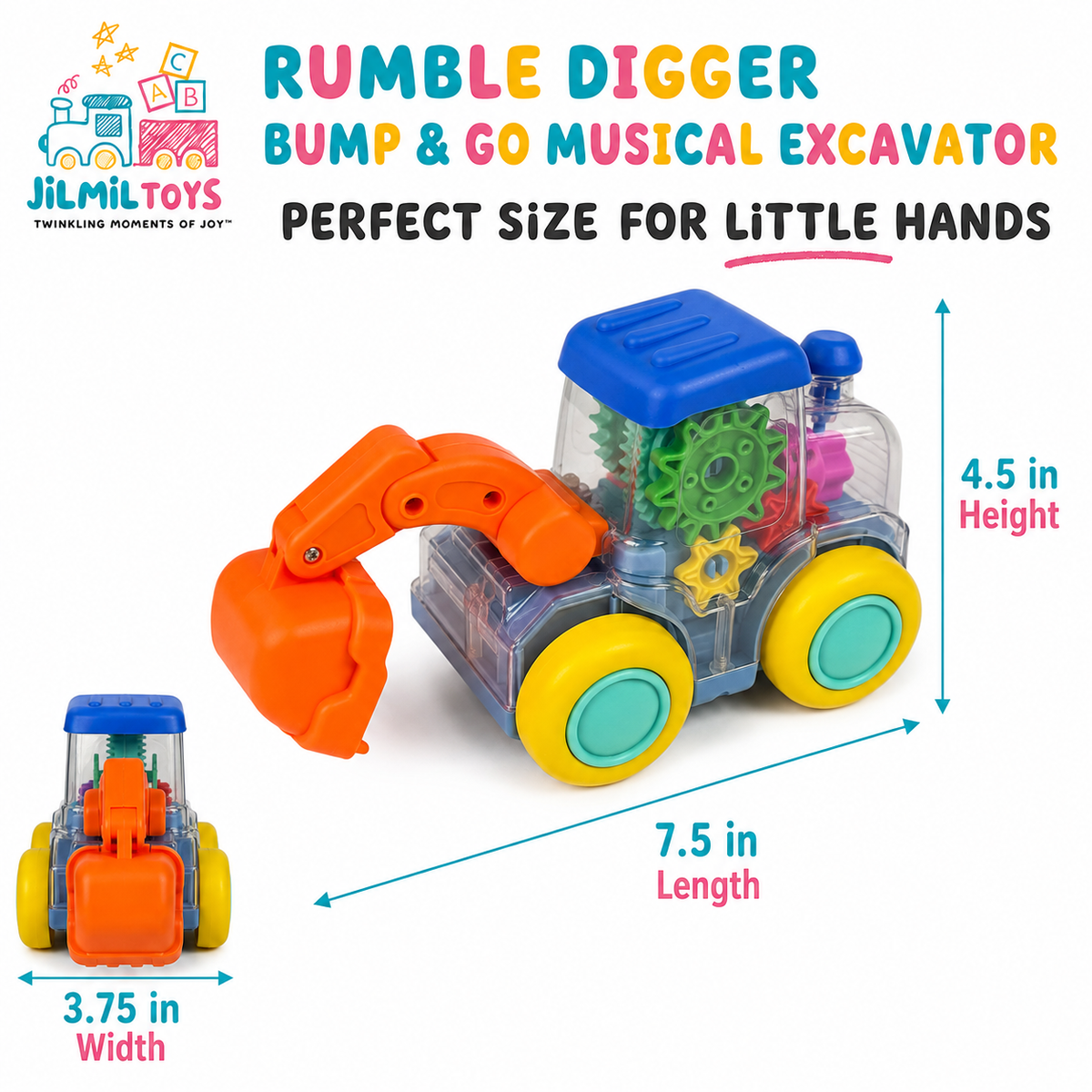 Rumble Digger Bump & Go Musical Excavator