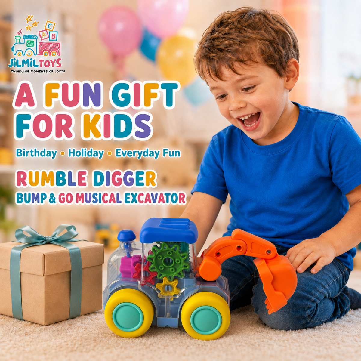 Rumble Digger Bump & Go Musical Excavator