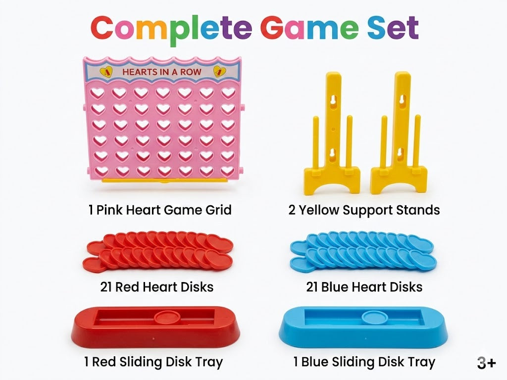 4 Hearts In A Row — The Family Strategy Game