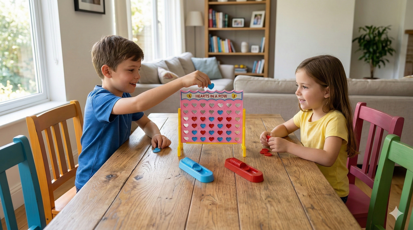 4 Hearts In A Row — The Family Strategy Game