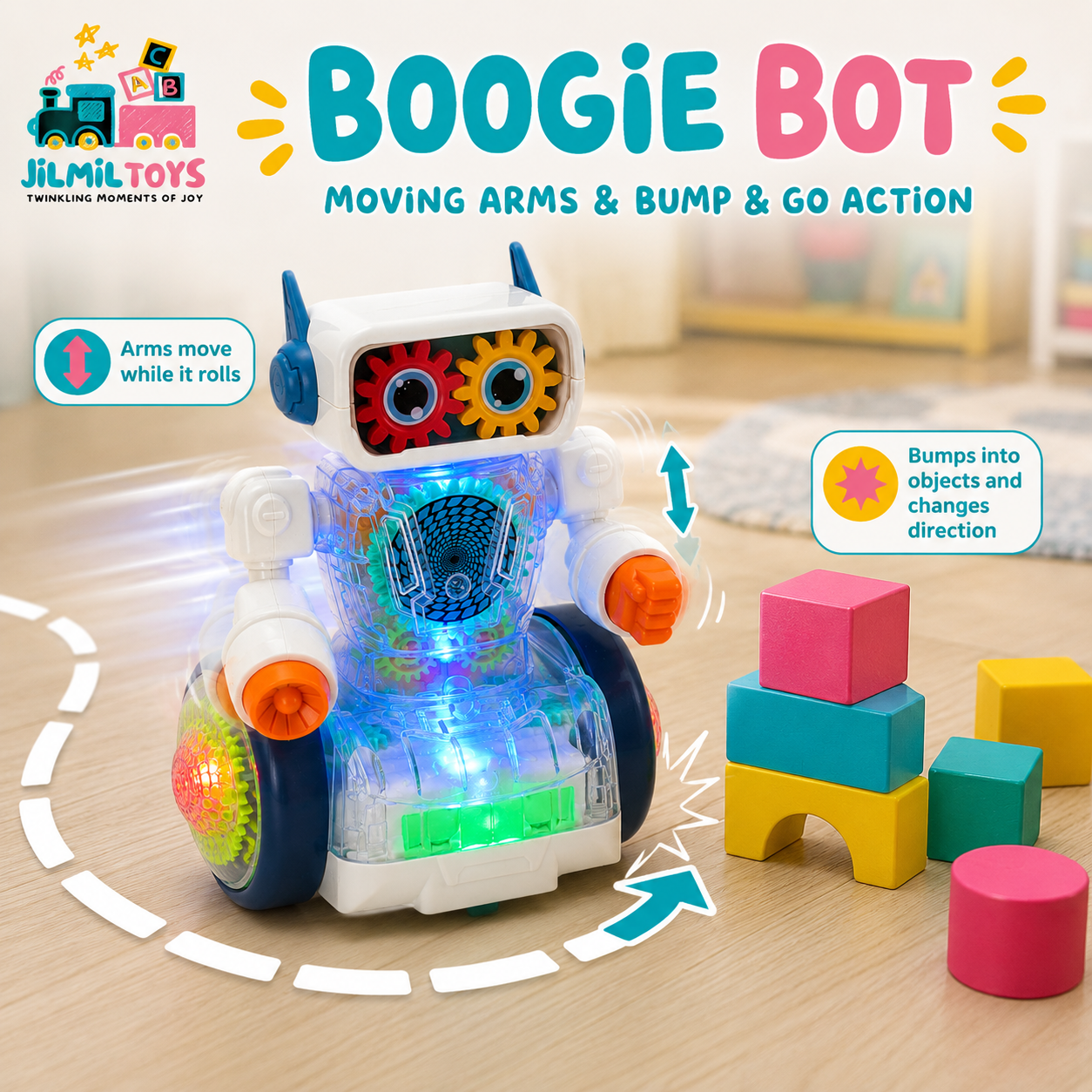 Boogie Bot Bump & Go Musical Robot