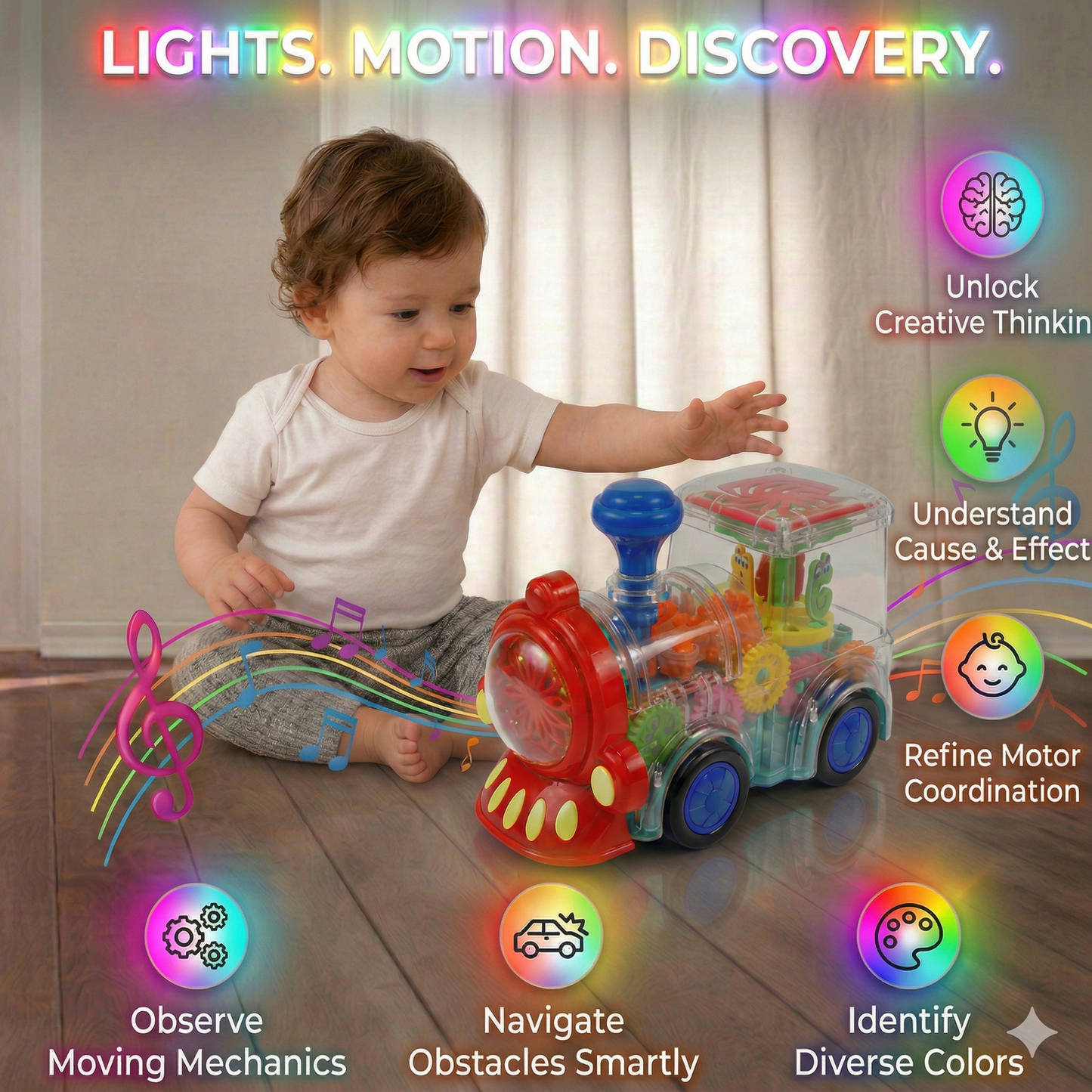 Bump & Go Musical Express Light Up Train