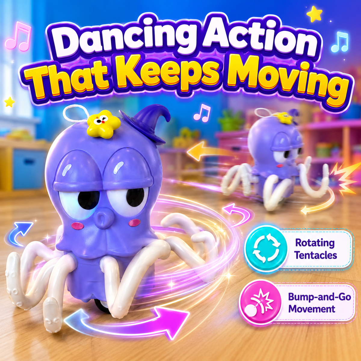 Sparktopus Light-Up Musical Dancing Octopus Toy