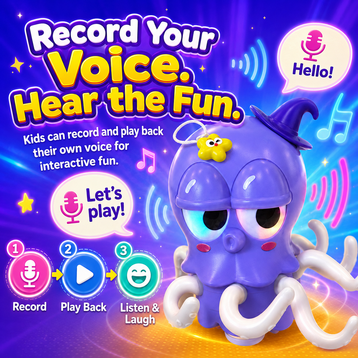 Sparktopus Light-Up Musical Dancing Octopus Toy